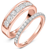 Photo of Gretta 1 3/8 ct tw. Lab Grown Diamond Wedding Band Set 10K Rose Gold [WB2433R]