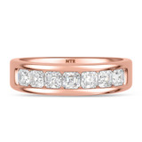 Photo of Gretta 2 1/10 ct tw. Lab Grown Diamond Same Sex Mens Band Set 10K Rose Gold [BT2433RM]