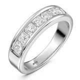 Photo of Gretta 2 1/10 ct tw. Lab Grown Diamond Same Sex Mens Band Set 10K White Gold [BT2433WM]