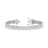 Photo of Emery 9 1/2 CT. T.W. Lab Grown Diamond Oval Bracelet 10K White Gold [BC2430W]