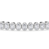 Photo of Emery 9 1/2 CT. T.W. Lab Grown Diamond Oval Bracelet 10K White Gold [BC2430W]
