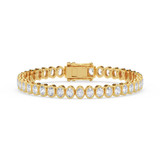 Photo of Emery 8 CT. T.W. Lab Grown Diamond Oval Bracelet 10K Yellow Gold [BC2429Y]
