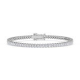 Photo of Magda 5 3/4 Carat T.W. Lab Grown Diamond Princess Bracelet 10K White Gold [BC2432W]