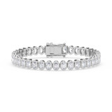 Photo of Emery 9 1/2 CT. T.W. Lab Grown Diamond Oval Bracelet 14K White Gold [BC2430W]