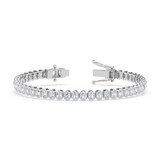 Photo of Emery 5 1/10 CT. T.W. Lab Grown Diamond Oval Bracelet 14K White Gold [BC2428W]