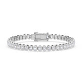 Photo of Emery 5 1/10 CT. T.W. Lab Grown Diamond Oval Bracelet 14K White Gold [BC2428W]