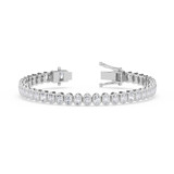 Photo of Emery 8 CT. T.W. Lab Grown Diamond Oval Bracelet 10K White Gold [BC2429W]