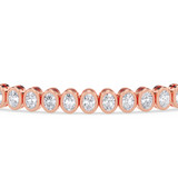 Photo of Emery 5 1/10 Carat T.W. Lab Grown Diamond Oval Bracelet 14K Rose Gold [BC2428R]