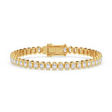 Photo of Emery 5 1/10 CT. T.W. Lab Grown Diamond Oval Bracelet 10K Yellow Gold [BC2428Y]