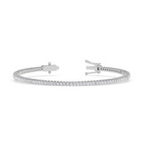 Photo of Magda 2 7/8 Carat T.W. Lab Grown Diamond Princess Bracelet 10K White Gold [BC2431W]