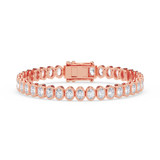 Photo of Emery 9 1/2 Carat T.W. Lab Grown Diamond Oval Bracelet 14K Rose Gold [BC2430R]