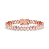 Photo of Emery 9 1/2 Carat T.W. Lab Grown Diamond Oval Bracelet 14K Rose Gold [BC2430R]