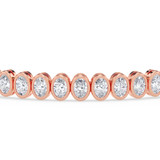 Photo of Emery 9 1/2 Carat T.W. Lab Grown Diamond Oval Bracelet 14K Rose Gold [BC2430R]