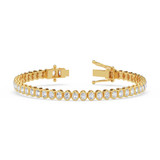 Photo of Emery 5 1/10 CT. T.W. Lab Grown Diamond Oval Bracelet 14K Yellow Gold [BC2428Y]