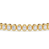 Photo of Emery 5 1/10 CT. T.W. Lab Grown Diamond Oval Bracelet 14K Yellow Gold [BC2428Y]