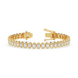 Photo of Emery 9 1/2 CT. T.W. Lab Grown Diamond Oval Bracelet 14K Yellow Gold [BC2430Y]