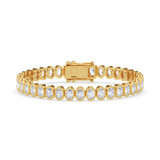 Photo of Emery 9 1/2 CT. T.W. Lab Grown Diamond Oval Bracelet 14K Yellow Gold [BC2430Y]