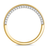 Photo of Dario 3/8 ct tw. Lab Grown Diamond Same Sex Ladies Band Set 10K Yellow Gold [BT2437YL]