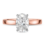 Photo of Dario 2 1/4 ct tw. Lab Grown Diamond Oval Solitaire Engagement Ring 14K Rose Gold [BT2437RE-I195]