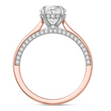 Photo of Dario 2 1/4 ct tw. Lab Grown Diamond Oval Solitaire Engagement Ring 14K Rose Gold [BT2437RE-I195]