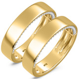 Photo of Dario 1/2 ct tw. Lab Grown Diamond Same Sex Mens Band Set 14K Yellow Gold [WM2437Y]