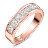 Photo of Zola 1 1/2 ct tw. Lab Grown Diamond Wedding Band Set 10K Rose Gold [BT2436RM]