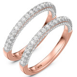 Photo of Zola 7/8 ct tw. Lab Grown Diamond Same Sex Ladies Band Set 10K Rose Gold [WL2436R]