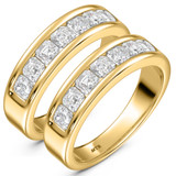 Photo of Zola 2 1/10 ct tw. Lab Grown Diamond Same Sex Mens Band Set 14K Yellow Gold [WM2436Y]