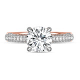 Photo of Siena 3 1/10 ct tw. Lab Grown Diamond Round Solitaire Bridal Set 10K Rose Gold [BT2443RE-L195]
