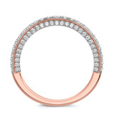 Photo of Siena 3 2/3 ct tw. Lab Grown Diamond Round Solitaire Trio Set 14K Rose Gold [BT2443RL]