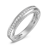 Photo of Siena 1 1/5 ct tw. Lab Grown Diamond Same Sex Mens Band Set 14K White Gold [BT2443WM]