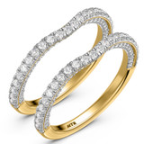 Photo of Siena 3/4 ct tw. Lab Grown Diamond Same Sex Ladies Band Set 14K Yellow Gold [WL2443Y]