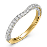 Photo of Siena 3/4 ct tw. Lab Grown Diamond Same Sex Ladies Band Set 14K Yellow Gold [BT2443YL]
