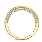 Photo of Siena 1 1/5 ct tw. Lab Grown Diamond Same Sex Mens Band Set 10K Yellow Gold [BT2443YM]