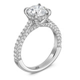 Photo of Siena 3 1/10 ct tw. Lab Grown Diamond Round Solitaire Bridal Set 10K White Gold [BT2443WE-L195]