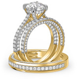 Photo of Siena 3 2/3 ct tw. Lab Grown Diamond Round Solitaire Trio Set 10K Yellow Gold [BT2443Y-L195]