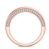 Photo of Siena 1 1/5 ct tw. Lab Grown Diamond Same Sex Mens Band Set 10K Rose Gold [BT2443RM]