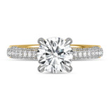 Photo of Siena 3 1/10 ct tw. Lab Grown Diamond Round Solitaire Bridal Set 10K Yellow Gold [BT2443YE-L195]