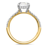 Photo of Perla 2 5/8 ct tw. Lab Grown Diamond Asscher Solitaire Bridal Set 14K Yellow Gold [BT2442YE-Y195]