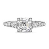 Photo of Perla 2 5/8 ct tw. Lab Grown Diamond Asscher Solitaire Bridal Set 10K White Gold [BT2442WE-Y195]