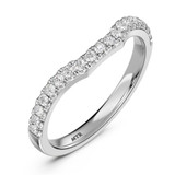 Photo of Perla 1 ct tw. Lab Grown Diamond Wedding Band Set 10K White Gold [BT2442WL]