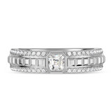 Photo of Perla 1 ct tw. Lab Grown Diamond Wedding Band Set 10K White Gold [BT2442WM]