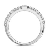 Photo of Perla 1 ct tw. Lab Grown Diamond Wedding Band Set 10K White Gold [BT2442WM]
