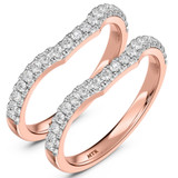 Photo of Perla 1/2 ct tw. Lab Grown Diamond Same Sex Ladies Band Set 10K Rose Gold [WL2442R]