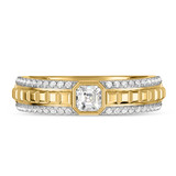 Photo of Perla 1 1/2 ct tw. Lab Grown Diamond Same Sex Mens Band Set 14K Yellow Gold [BT2442YM]