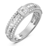 Photo of Perla 3/4 ct tw. Lab Grown Diamonds Mens Band 10K White Gold [BT2442WM]