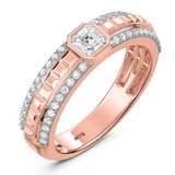 Photo of Perla 3/4 ct tw. Lab Grown Diamonds Mens Band 14K Rose Gold [BT2442RM]