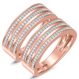 Photo of Dino 3/4 ct tw. Lab Grown Diamond Same Sex Mens Band Set 10K Rose Gold [WM2438R]