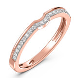 Photo of Dino 1/4 ct tw. Lab Grown Diamond Same Sex Ladies Band Set 14K Rose Gold [BT2438RL]