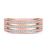 Photo of Dino 1/3 ct tw. Lab Grown Diamonds Mens Band 14K Rose Gold [BT2438RM]
